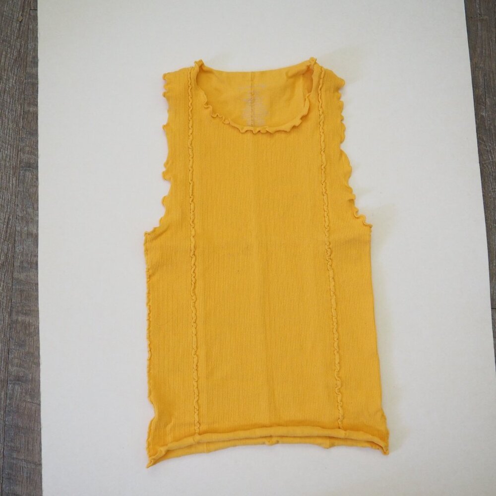 Free People Yellow Ribbed Halter Tank - Picture 4 of 6